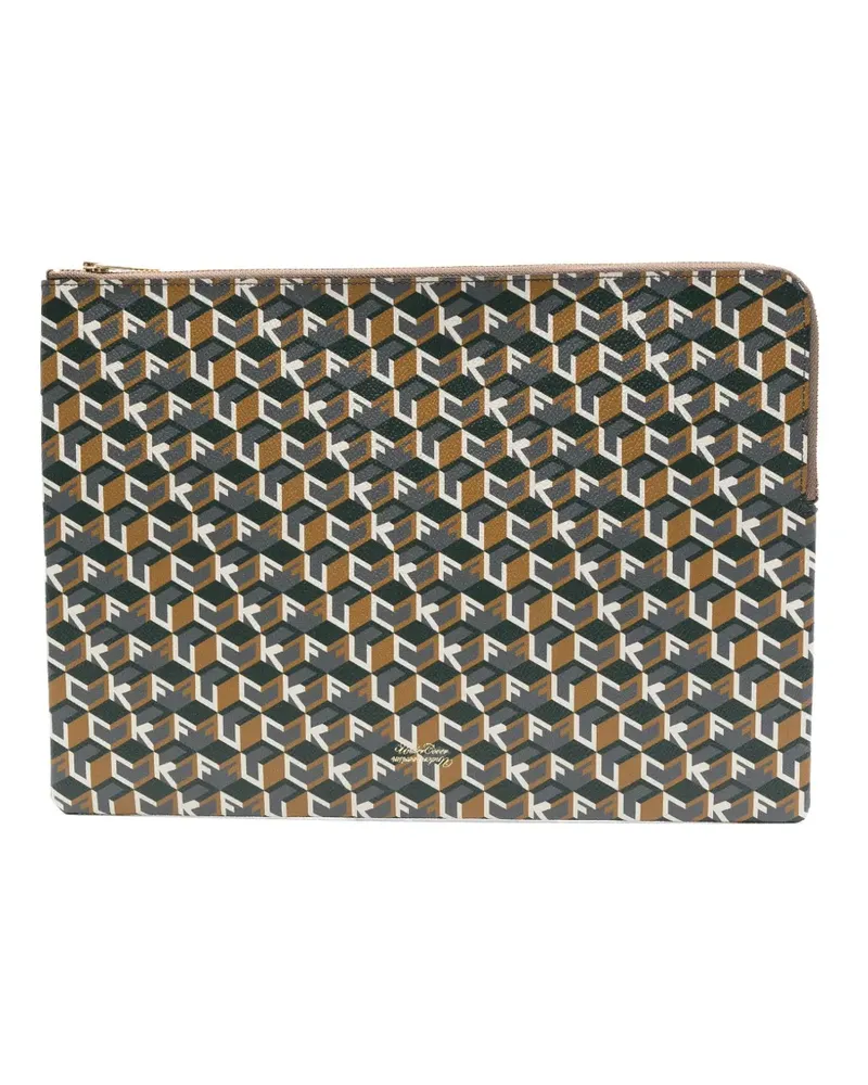 Undercover Gemusterte Clutch - Grau Grau