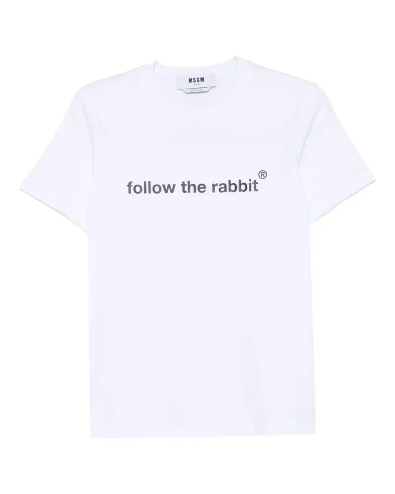 MSGM T-Shirt mit grafischem Print - Weiß Weiß