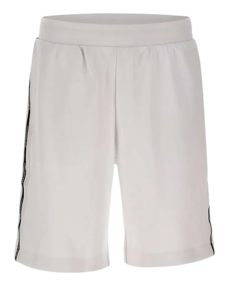 EA7 logo tape shorts - Weiß Weiß