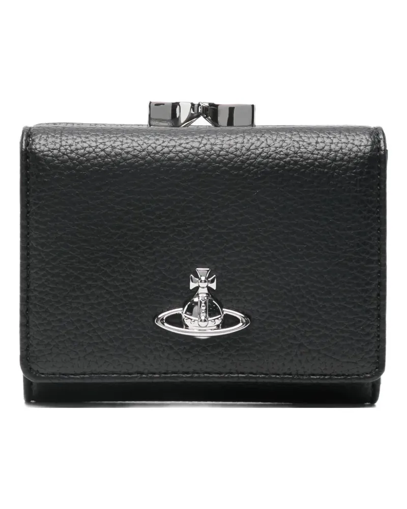 Vivienne Westwood small Frame orb-plaque wallet - Schwarz Schwarz