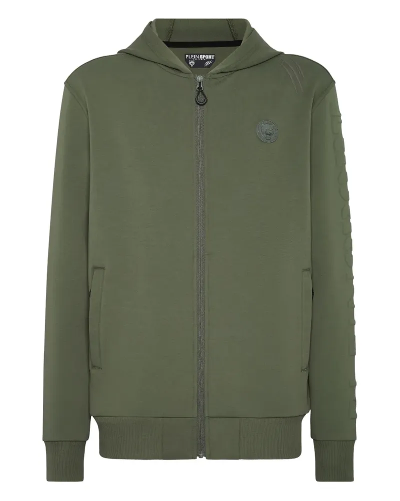 Philipp Plein Kapuzenjacke mit Logo-Prägung - Grün Grün