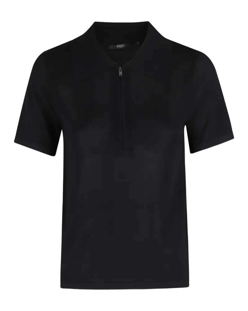 Seventy zip-fastening polo shirt - Schwarz Schwarz