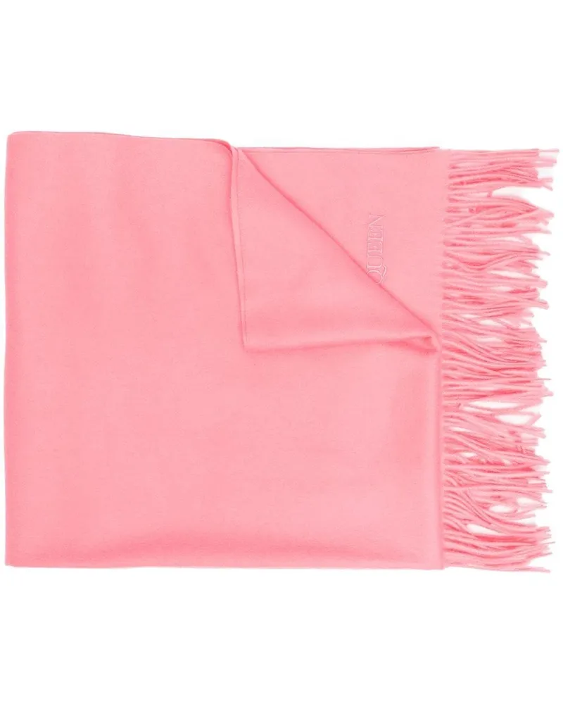 Alexander McQueen Schal mit Logo-Stickerei - Rosa Rosa