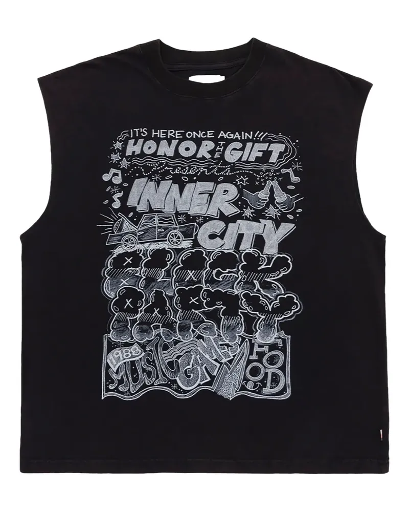 Honor The Gift Ärmelloses Block Party T-Shirt - Schwarz Schwarz