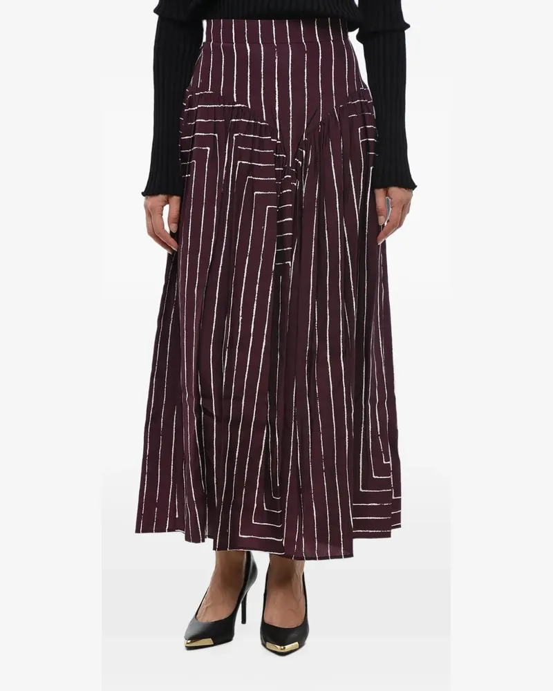 Stella McCartney maxi Sweet Heart striped skirt - Violett Violett
