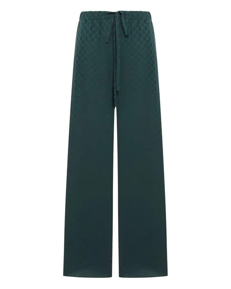 Gucci Schlaghose aus GG-Jacquard - Grün Grün