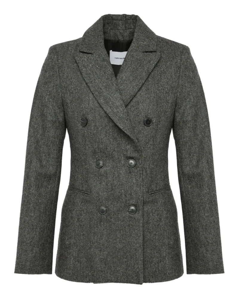 Yves Salomon Doppelreihiger Blazer - Grau Grau
