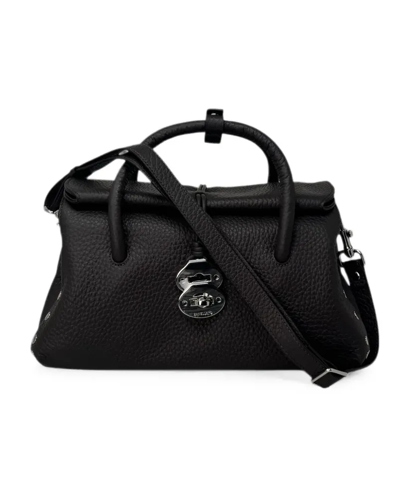 Zanellato Dotta Centauro Tote Bag mit Nieten - Schwarz Schwarz