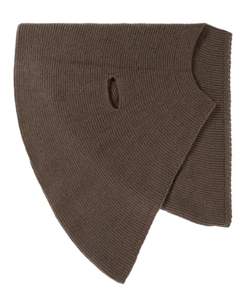 Issey Miyake Gestrickte Mütze mit Cut-Out - Braun Braun