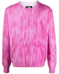 Stüssy Sweatshirt mit abstraktem Print Rosa