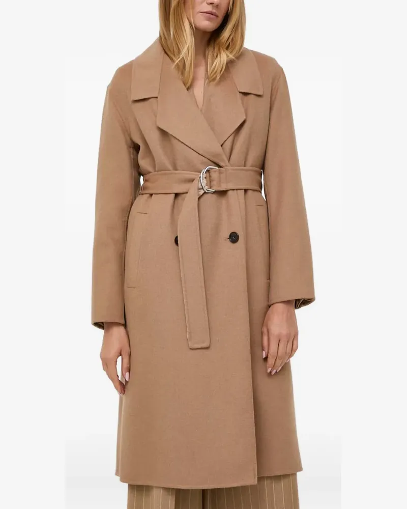 HUGO BOSS belted double-breasted coat - Nude Nude