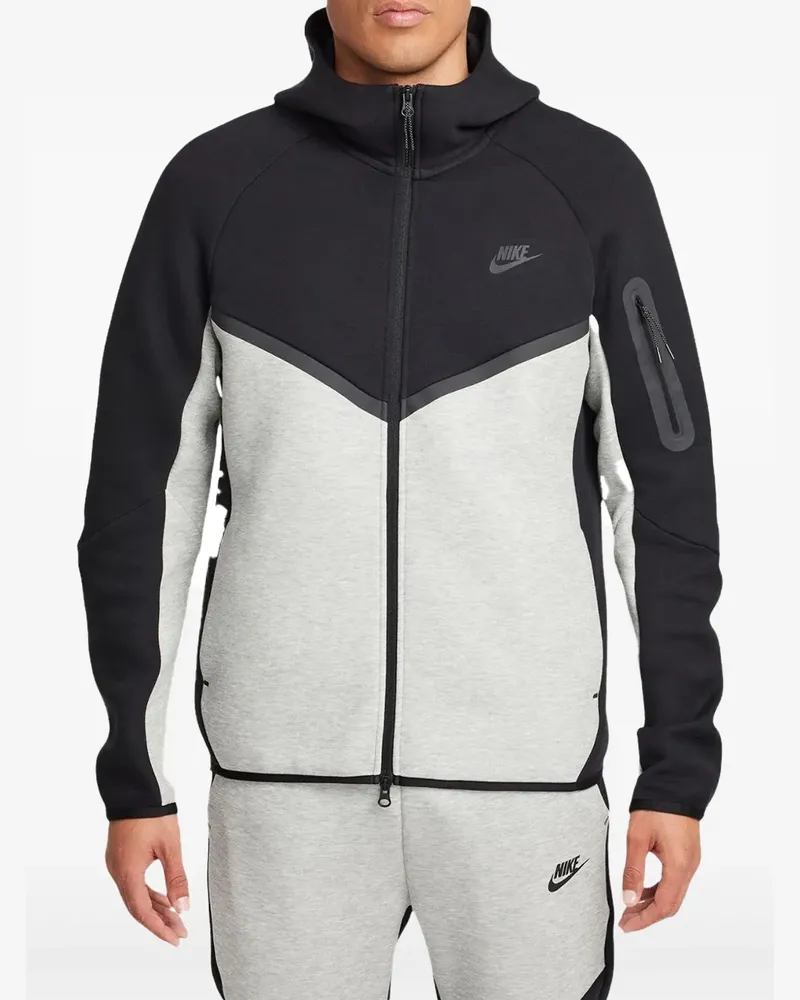 Nike Tech Windrunner "Black/Dark Heather Grey" Jacke - Schwarz Schwarz