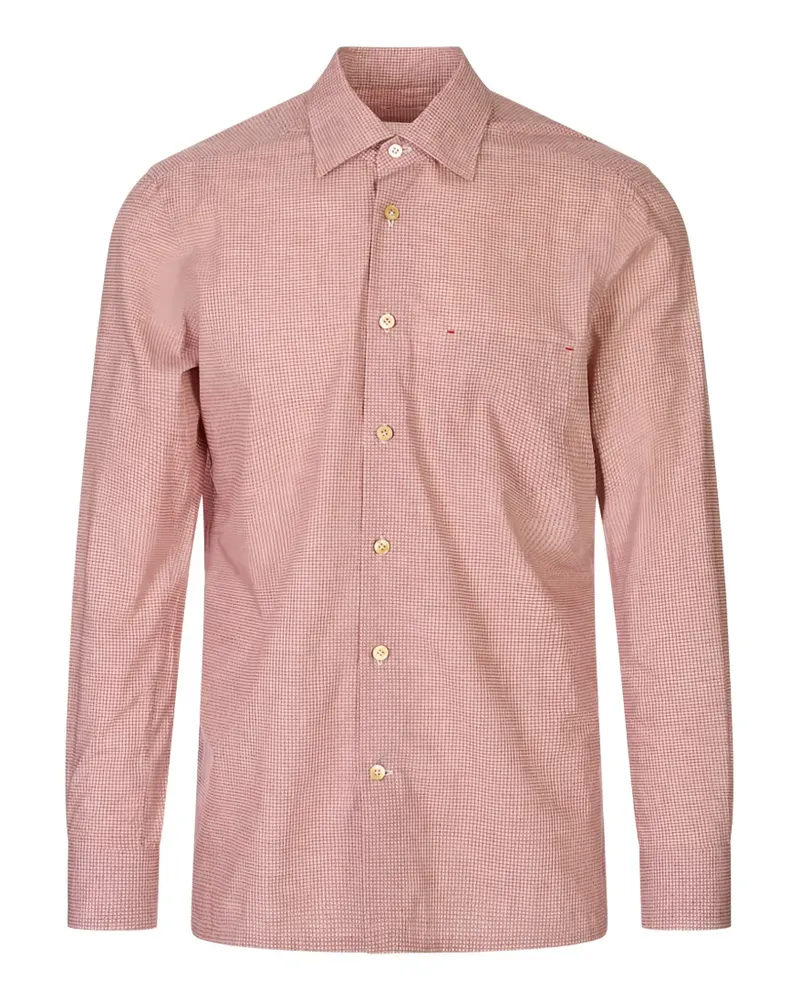 Kiton geometric-print long-sleeve shirt - Rot Rot