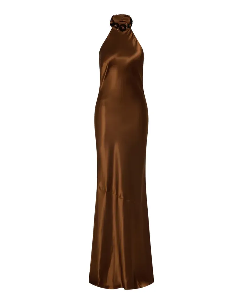 Rebecca Vallance Neckholder-Kleid - Braun Braun