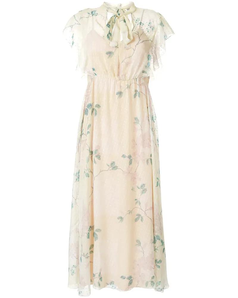 RED Valentino Gepunktetes Kleid - Gelb Gelb