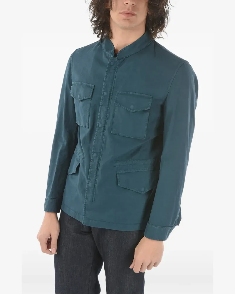 Corneliani herringbone-twill utility jacket - Blau Blau