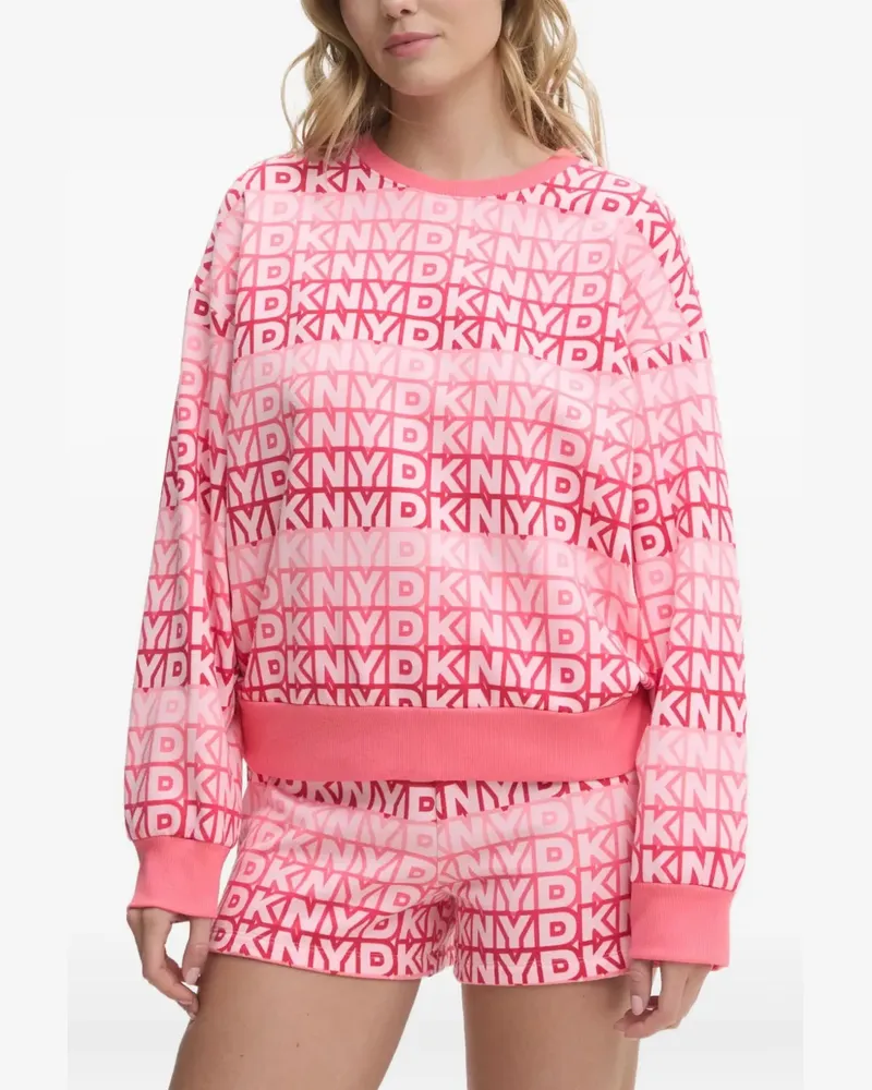 DKNY logo-print pyjamas - Rosa Rosa