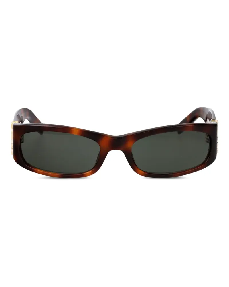 Saint Laurent monogram rectangle-frame sunglasses - Braun Braun