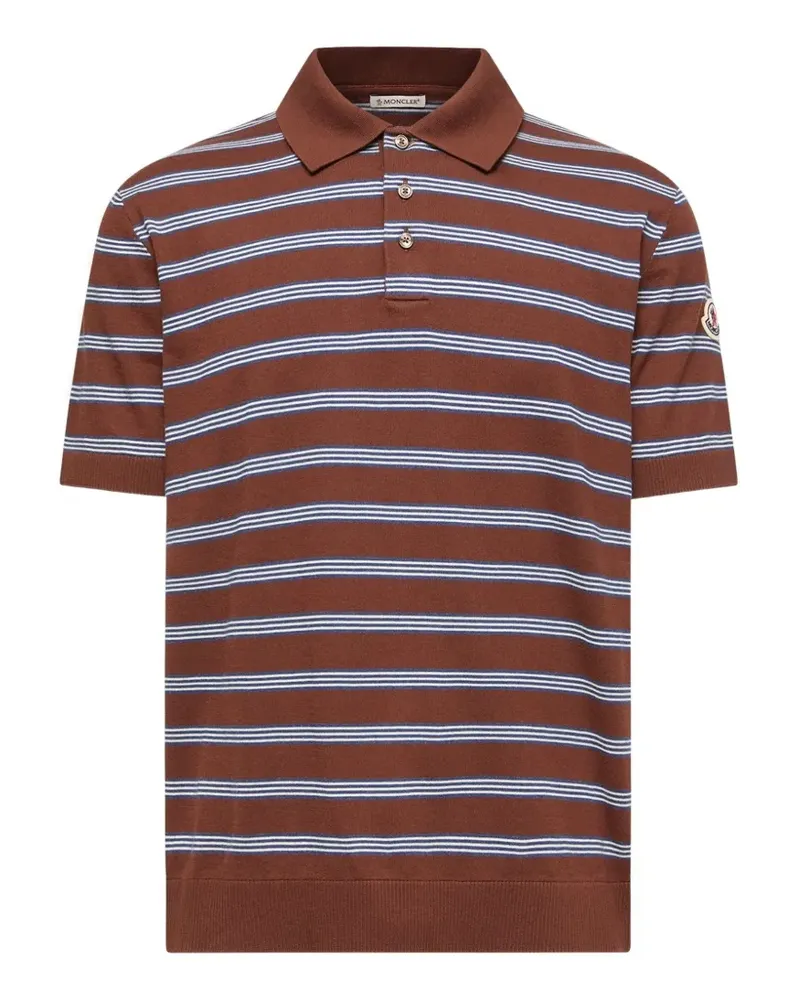 Moncler striped cotton polo shirt - Braun Braun