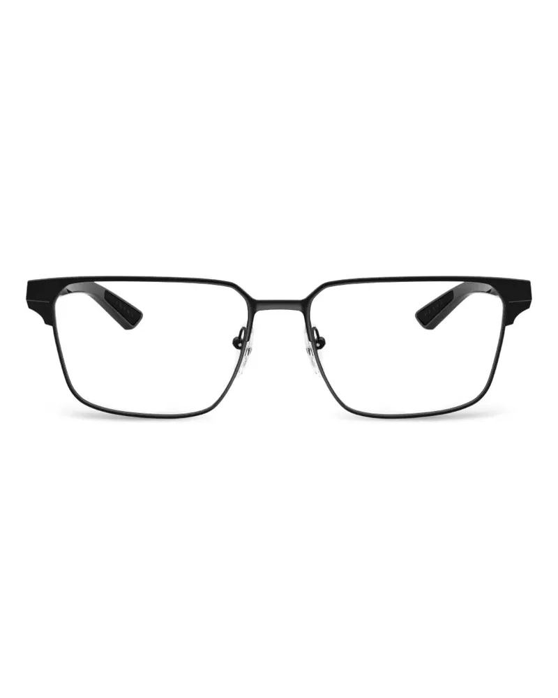 Prada Brille mit eckigem Gestell - Schwarz Schwarz