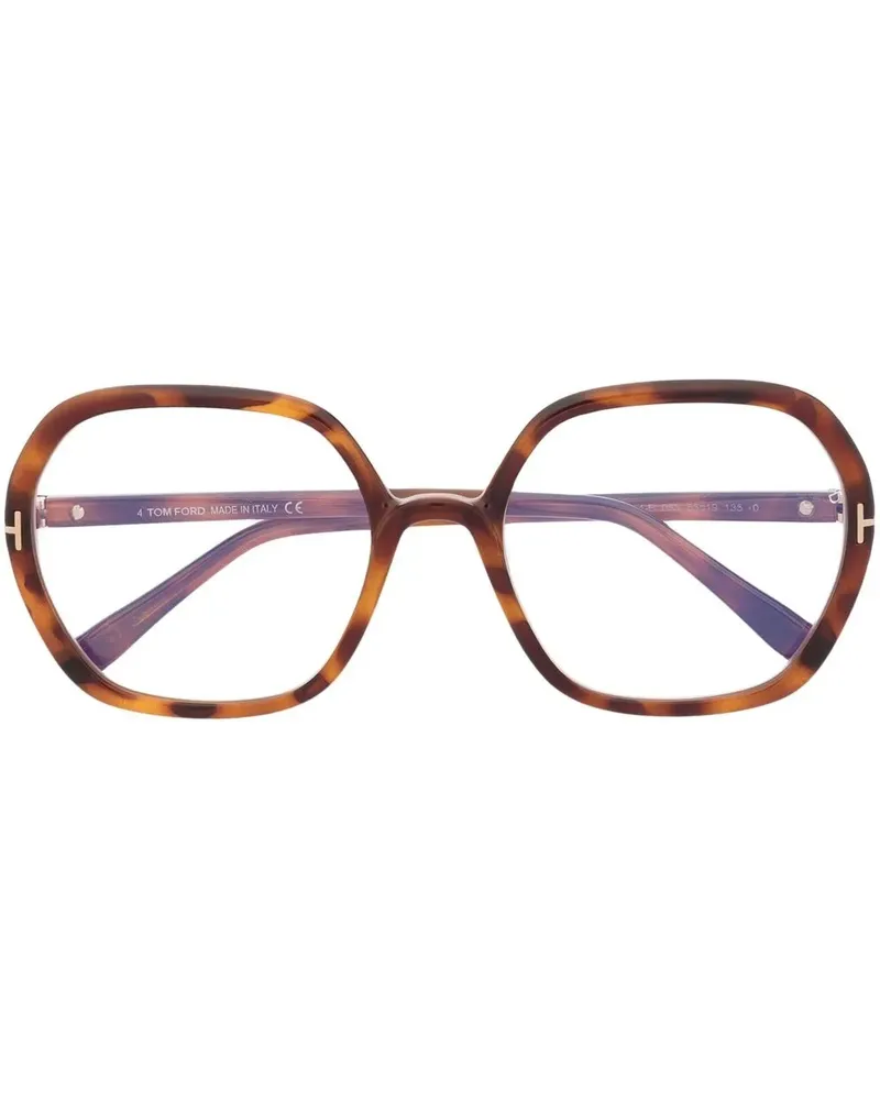 Tom Ford Oversized-Brille in Schildpattoptik - Braun Braun