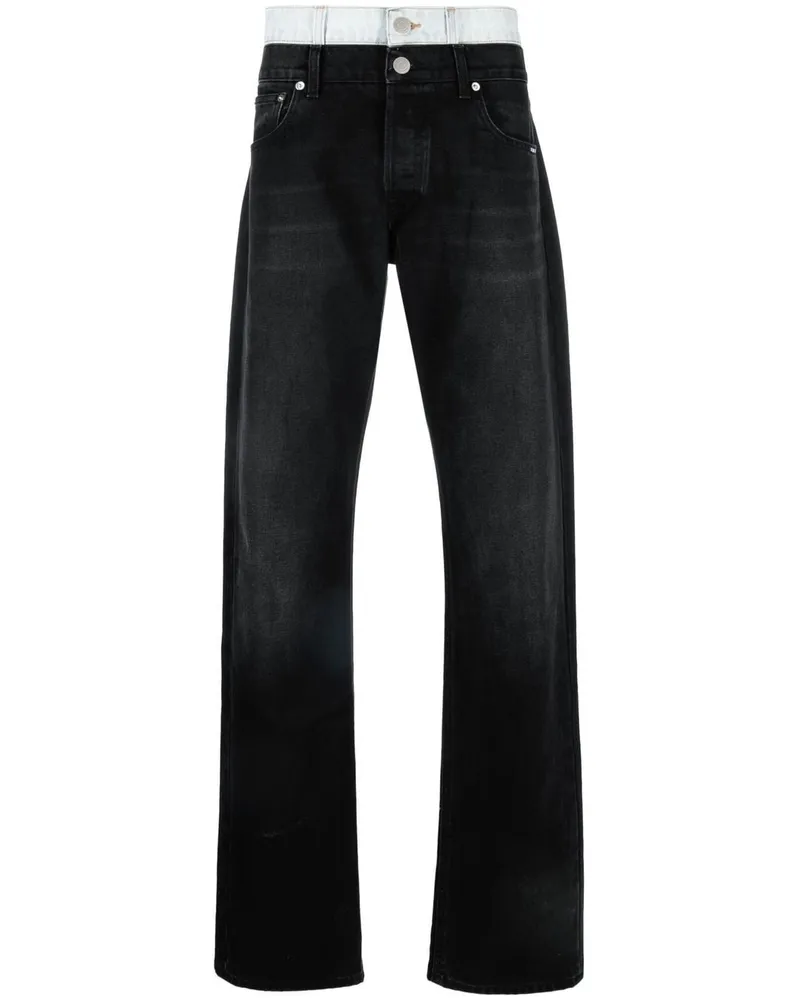 VTMNTS Halbhohe Straight-Leg-Jeans Schwarz