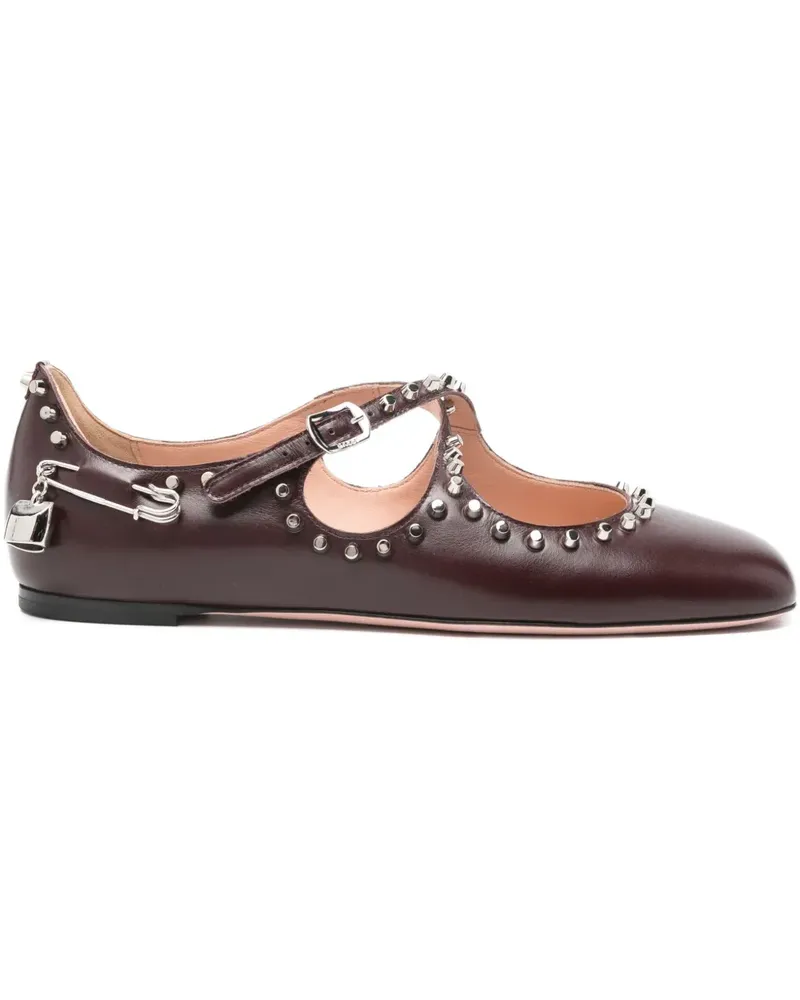 Bally Baunty Ballerinas mit Nietendetail - Rot Rot
