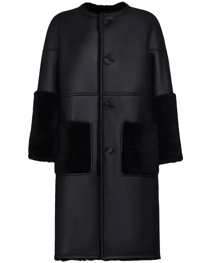 Marni Wendbarer Mantel aus Shearling - Schwarz Schwarz