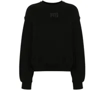 Sweatshirt mit Logo-Prägung - Schwarz