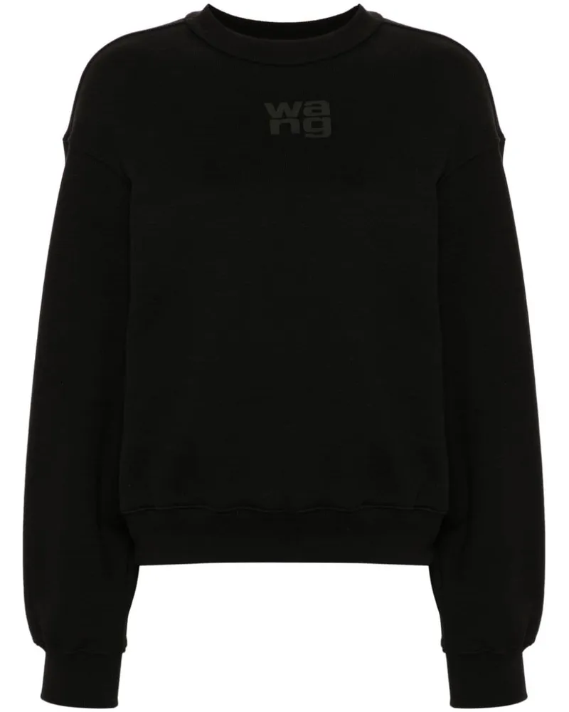 Alexander Wang Sweatshirt mit Logo-Prägung Schwarz