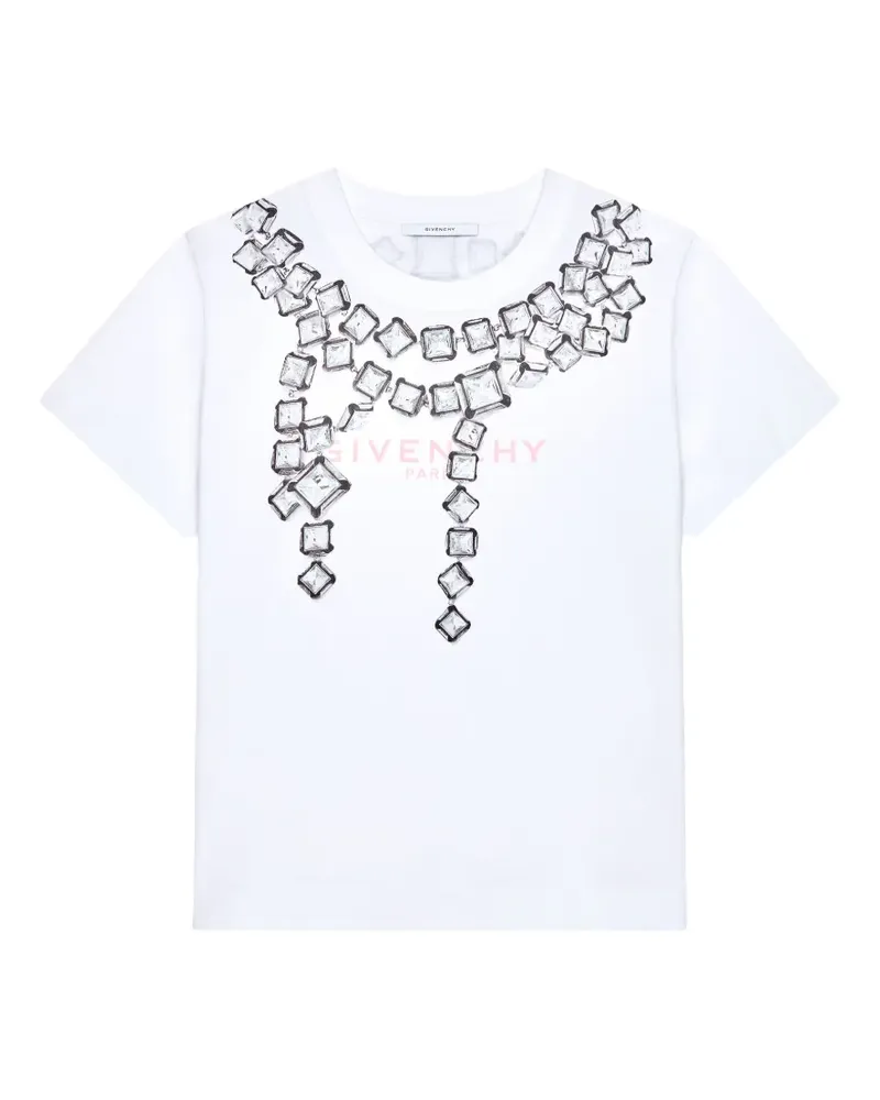 Givenchy T-Shirt mit Deconstructed Crystals-Print - Weiß Weiß