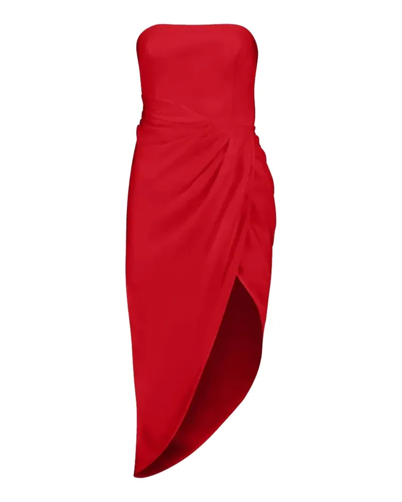 GAUGE81 Asymmetrisch drapiertes Midikleid - Rot Rot