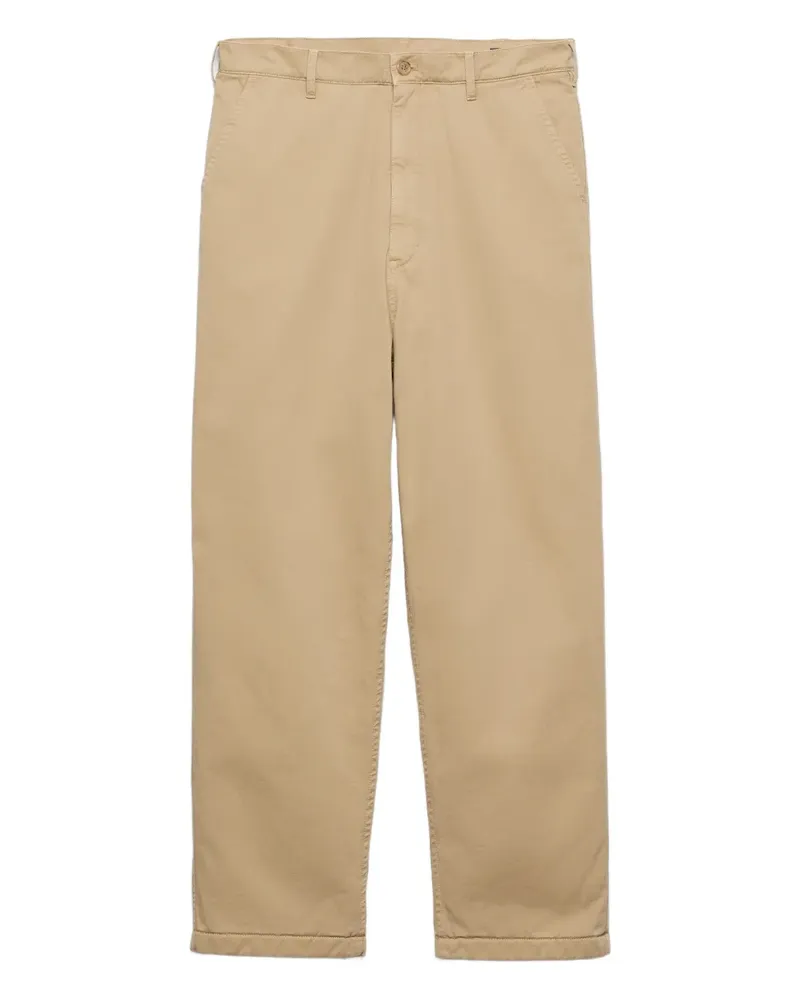 Prada Hose mit Triangel-Logo - Nude Nude