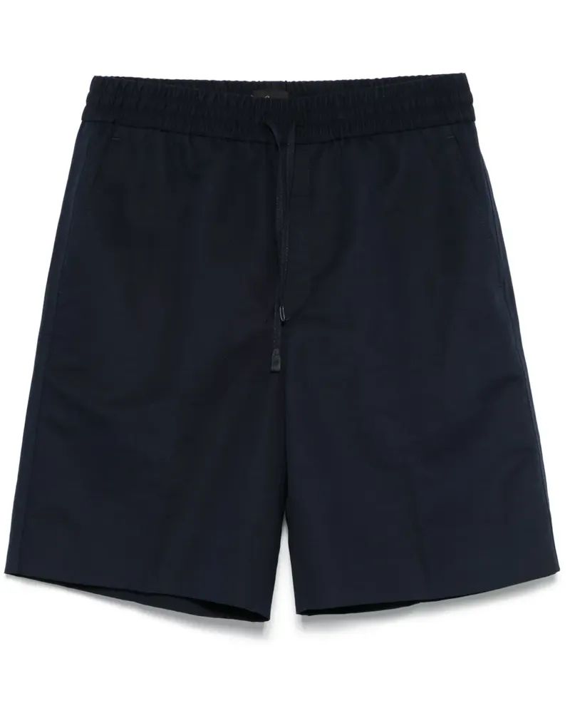 Brioni Shorts mit Slub-Textur - Blau Blau
