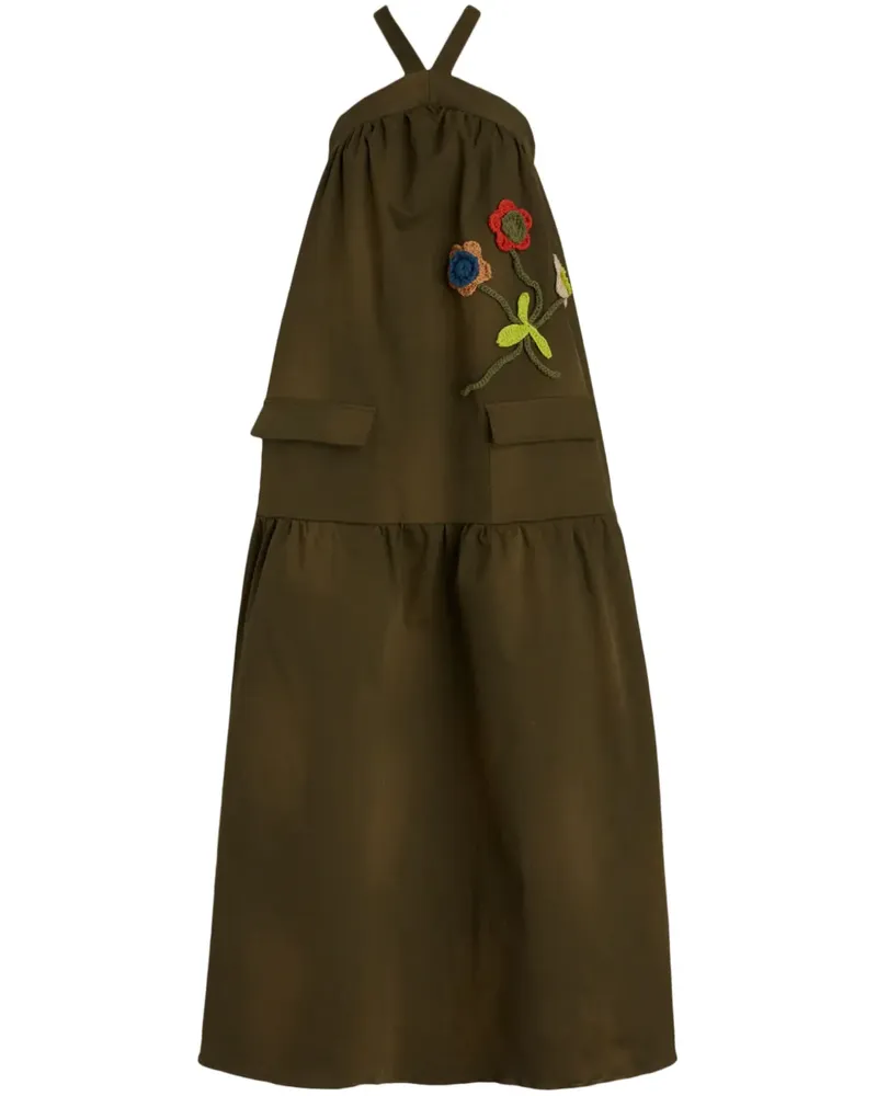 Tu Lizé Besticktes Maxikleid - Grün Grün