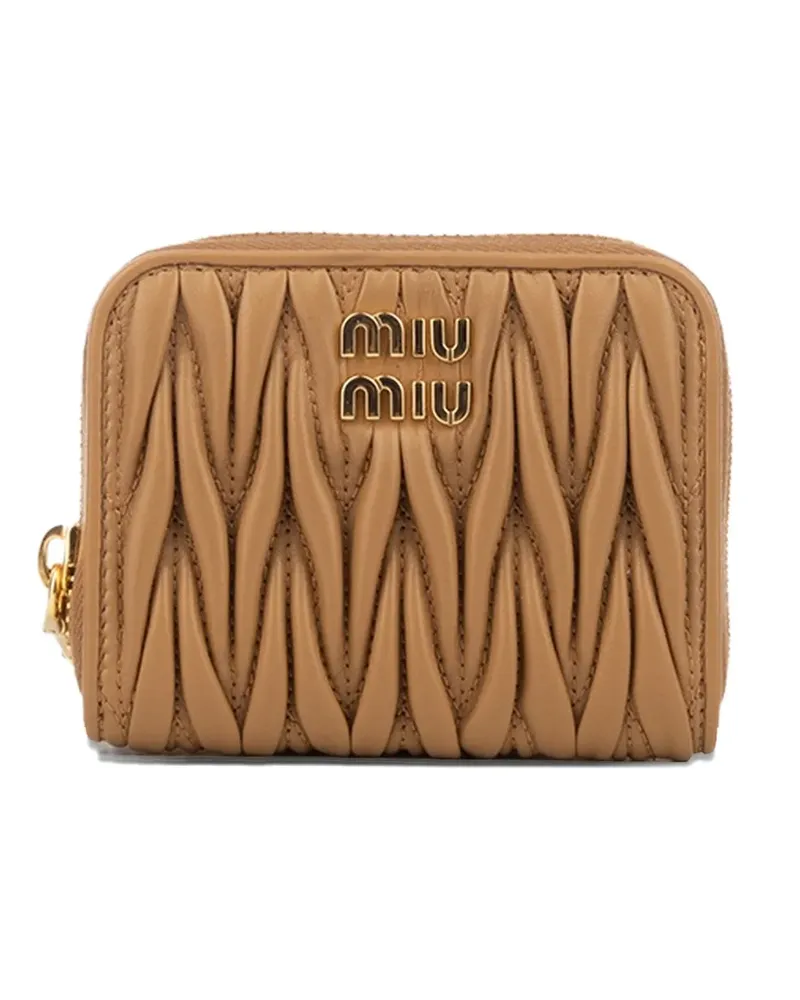 Miu Miu quilted zip wallet - Braun Braun