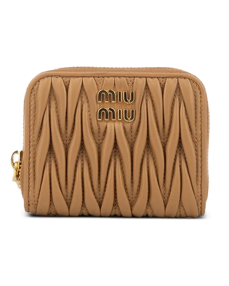 Miu Miu quilted zip wallet - Braun Braun