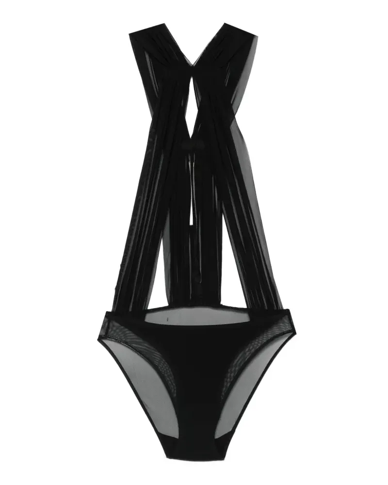 Rick Owens Miami crossover bodysuit - Schwarz Schwarz