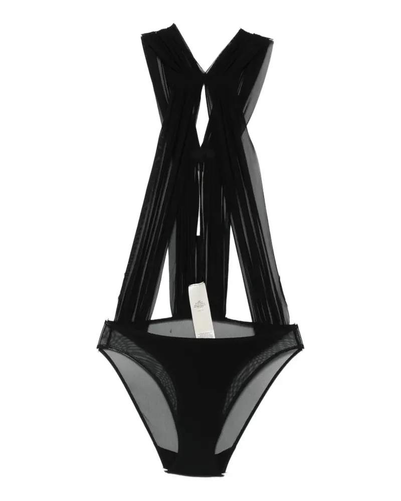 Rick Owens Miami crossover bodysuit - Schwarz Schwarz
