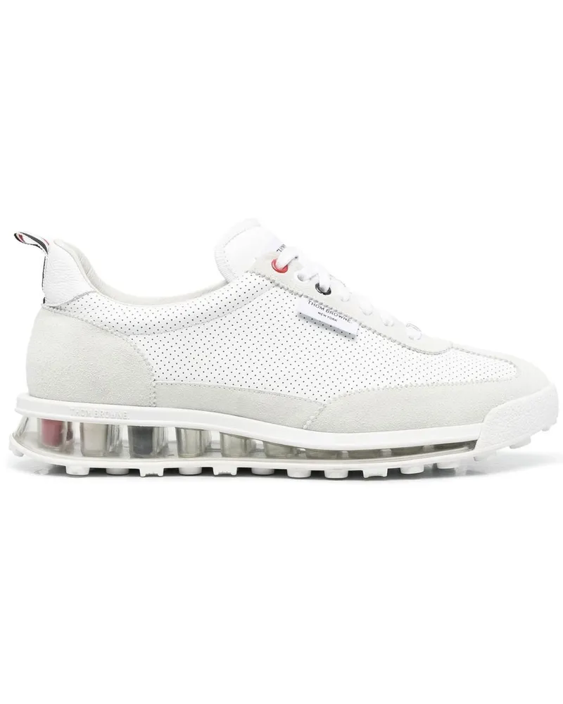 Thom Browne Sneakers mit RWB-Streifen Weiß