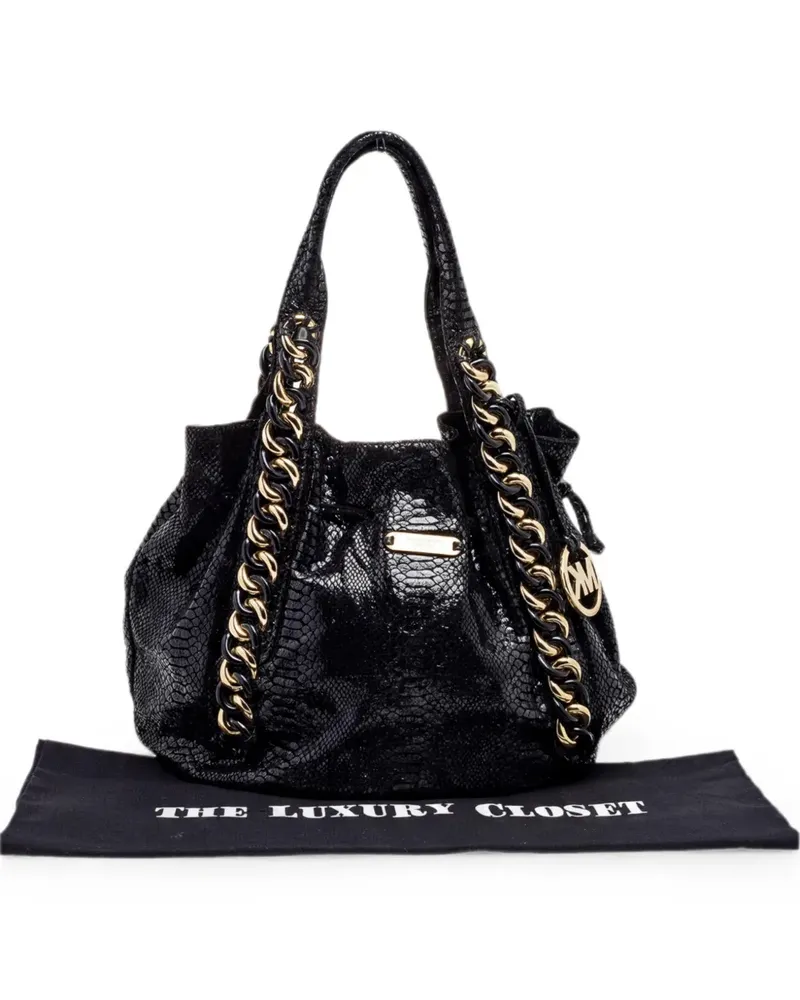 Michael Kors Tote Bag mit Python-Prägung - Schwarz Schwarz