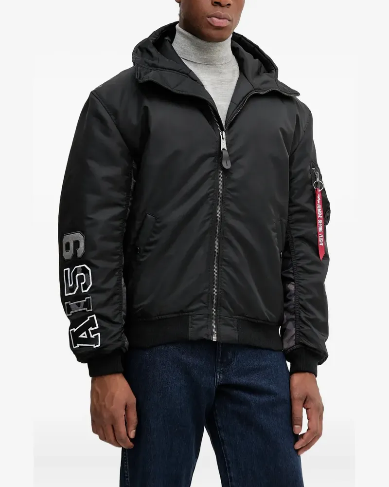 Alpha Industries MA-1 Kapuzenjacke - Schwarz Schwarz