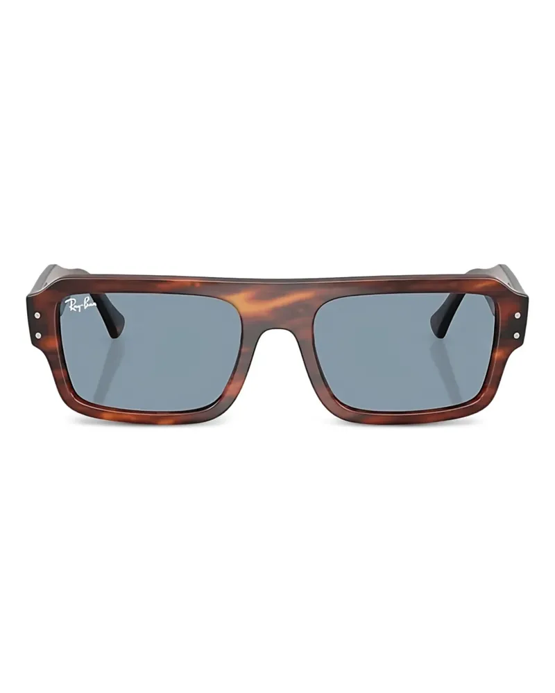 Ray Ban Sonnenbrille mit eckigem Gestell - Braun Braun