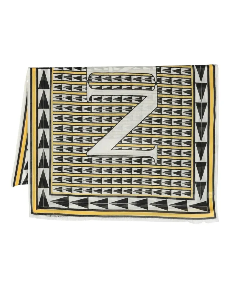 Lanvin Schal mit geometrischem Print - Schwarz Schwarz