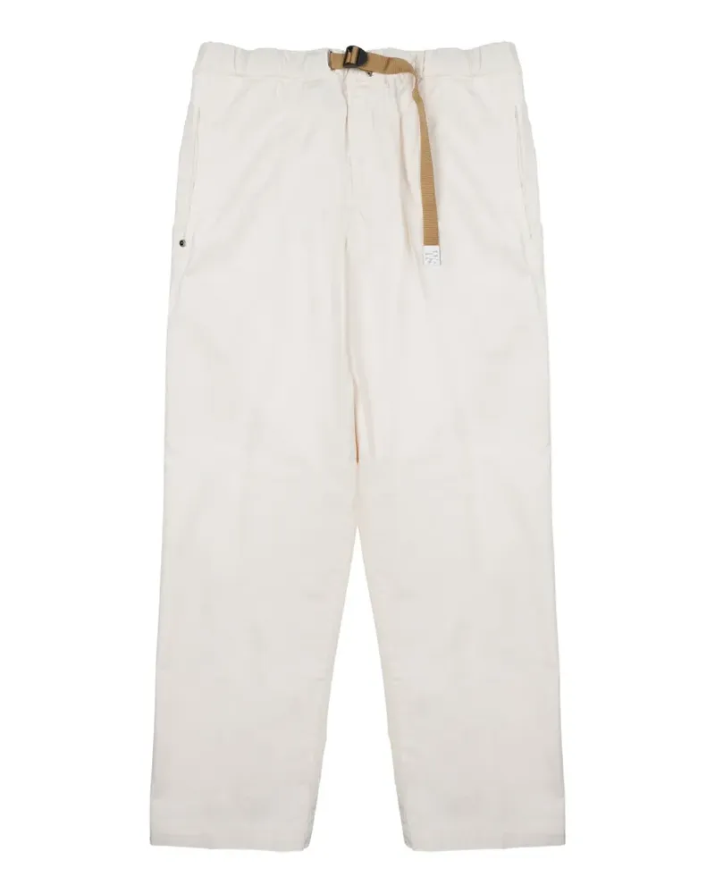 PLAN C belted straight-leg trousers - Weiß Weiß