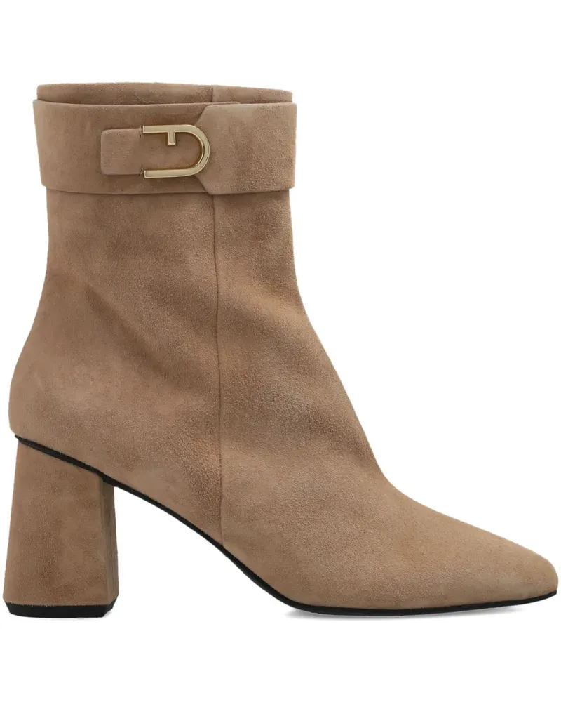 Furla heeled buckle boots - Nude Nude