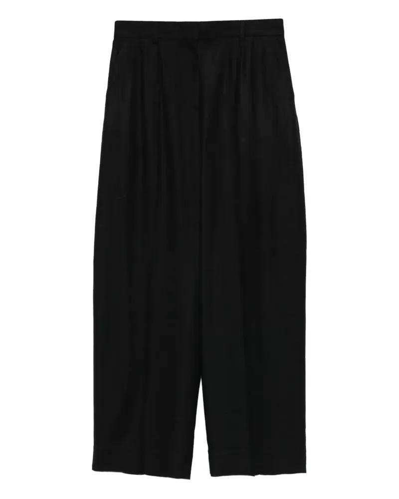 Totême Hose aus Flanell - Schwarz Schwarz