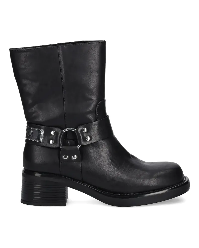 Just Cavalli harness-detail boots - Schwarz Schwarz