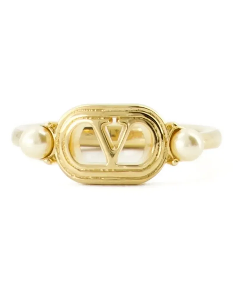 Valentino Garavani vlogo ovalette ring - Gold Gold