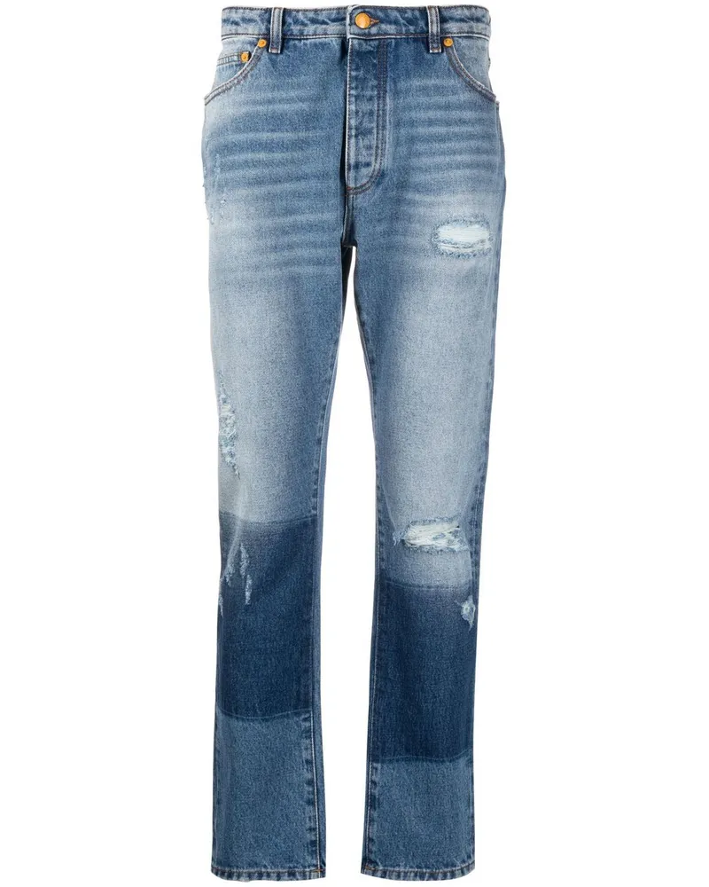 Palm Angels x Moncler Jeans im Distressed-Look - Blau Blau